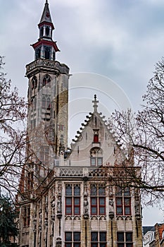 Striking building with dramatic tower called The Poortersloge BurgherÃ¢â¬â¢s Lodge